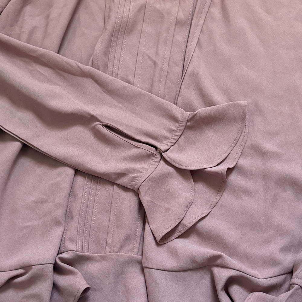 Ann Taylor Mauve Ruffle Blouse - Picture 4 of 4